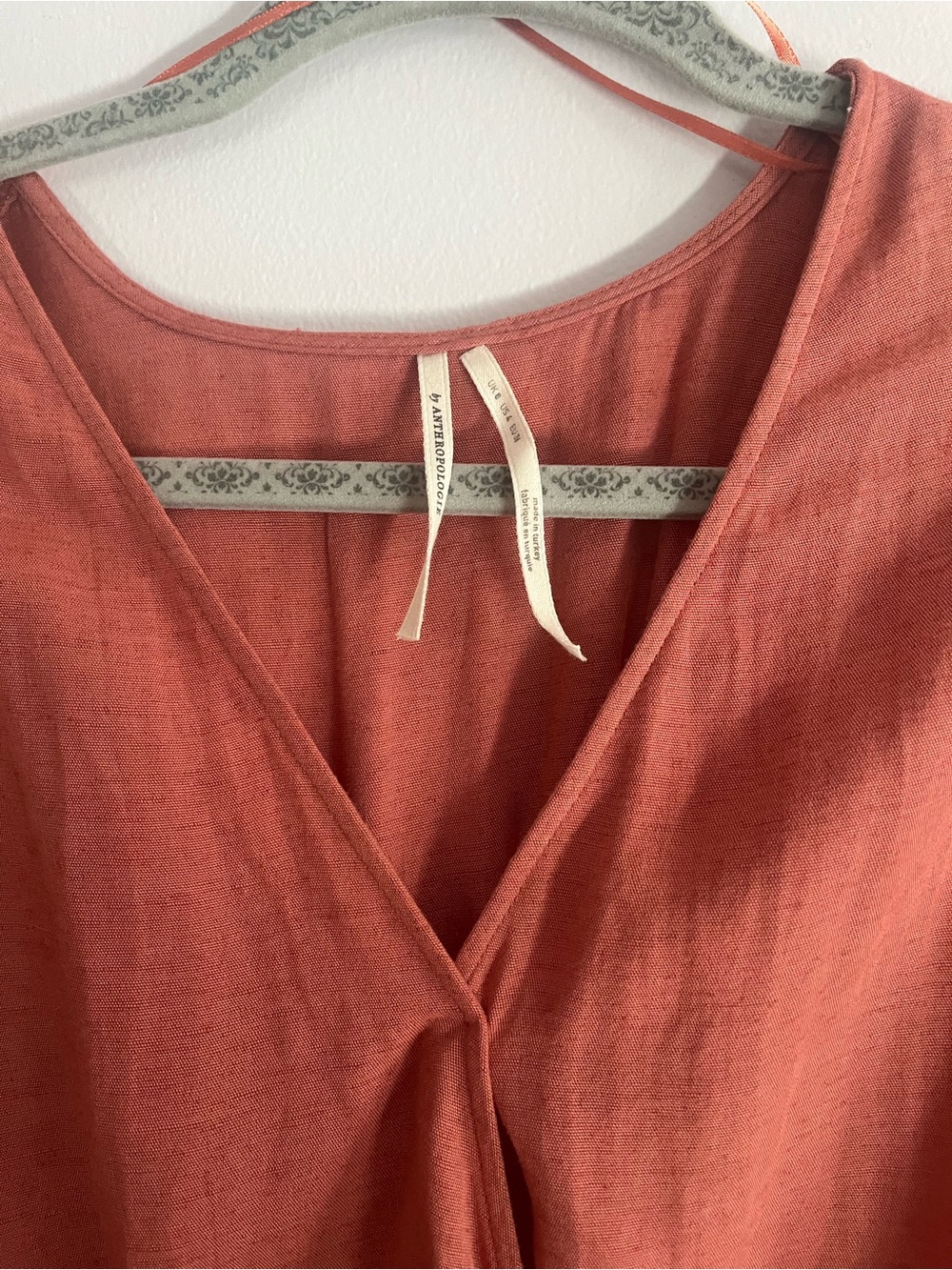 Women’s Coral Wrap Tie-Front Wrap Mini Dress - Picture 9 of 10